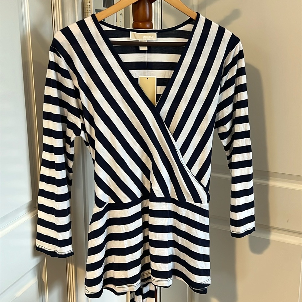 Michael Michael Kors Stripped Tide Back T-shirt size L/XL